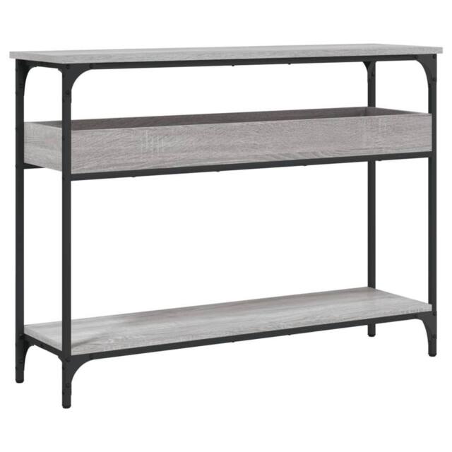Berkfield Home Console Table with Shelf Grey Sonoma 100x29x75cm Engineered Wood - Size: 100 x 29 x 75 cm - image 1