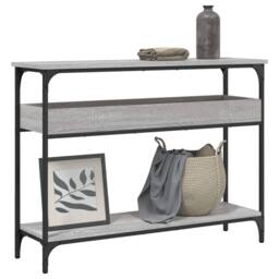 Berkfield Home Console Table with Shelf Grey Sonoma 100x29x75cm Engineered Wood - Size: 100 x 29 x 75 cm - thumbnail 2