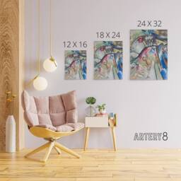 "Artery8 Improvisation 21A Abstract Landscape Kandinsky Canvas Wall Art Print - Size: W18"" x H24""" - thumbnail 4