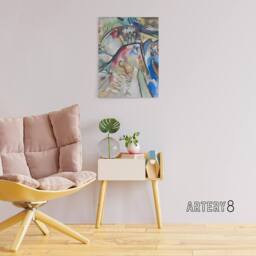 "Artery8 Improvisation 21A Abstract Landscape Kandinsky Canvas Wall Art Print - Size: W18"" x H24""" - thumbnail 3