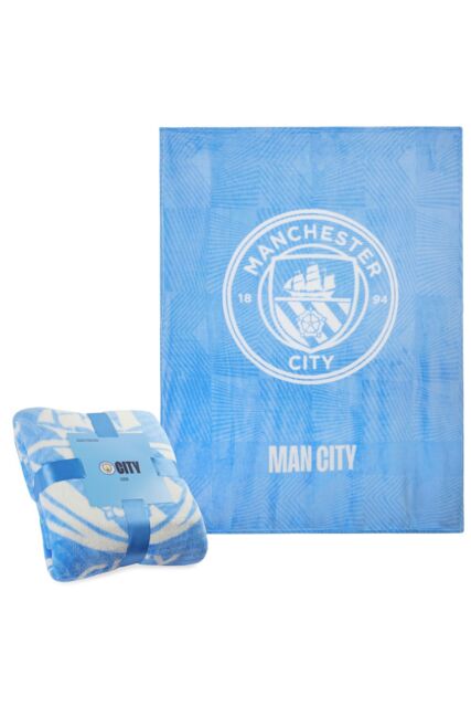Manchester City FC Colour Fleece Blanket in Blue - image 1