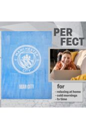 Manchester City FC Colour Fleece Blanket in Blue - thumbnail 5