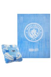 Manchester City FC Colour Fleece Blanket in Blue - thumbnail 1