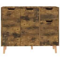 Berkfield Home Sideboard Smoked Oak 90x30x72 cm Engineered Wood in Brown - Size: 90 x 30 x 72 cm - thumbnail 3
