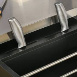 Wyld Haus Paha Black Kitchen Island Trolley Stainless Steel Top - thumbnail 9