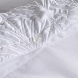 OHS Geometric Embossed Duvet Cover Bedding Set Textured in White - Size: Double - thumbnail 5