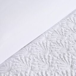 OHS Geometric Embossed Duvet Cover Bedding Set Textured in White - Size: Double - thumbnail 4