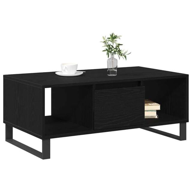 Berkfield Home Traditional Coffee Table Black Oak 90x50x36, 5 cm Engineered Wood - image 1