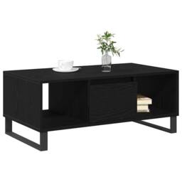 Berkfield Home Traditional Coffee Table Black Oak 90x50x36, 5 cm Engineered Wood - thumbnail 1