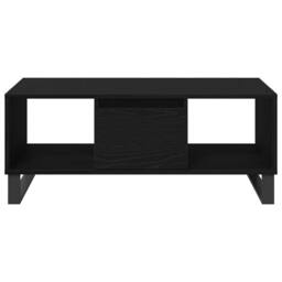 Berkfield Home Traditional Coffee Table Black Oak 90x50x36, 5 cm Engineered Wood - thumbnail 7