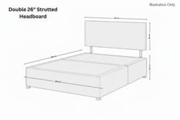 "Comfort Beds Tokyo Plush Divan Base No Drawers - 26"" Headboard in Cream - Size: Single" - thumbnail 6
