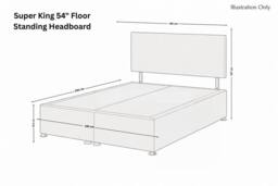 "Comfort Beds Tokyo Plush Divan Base No Drawers - 26"" Headboard in Cream - Size: Single" - thumbnail 8