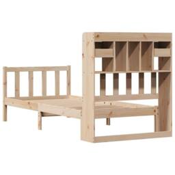 Berkfield Home Decorative Bookcase Bed without Mattress 100x200 cm Solid Wood Pine in Natural - thumbnail 8