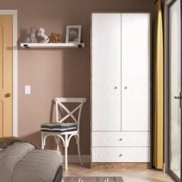 Ready Assembled 2 U Toledo 2 Door 2 Drawer Wardrobe (Ready Assembled) in Dark Brown - thumbnail 1