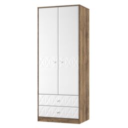Ready Assembled 2 U Toledo 2 Door 2 Drawer Wardrobe (Ready Assembled) in Dark Brown - thumbnail 4