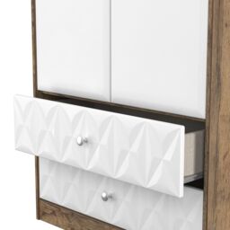 Ready Assembled 2 U Toledo 2 Door 2 Drawer Wardrobe (Ready Assembled) in Dark Brown - thumbnail 7