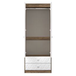 Ready Assembled 2 U Toledo 2 Door 2 Drawer Wardrobe (Ready Assembled) in Dark Brown - thumbnail 8