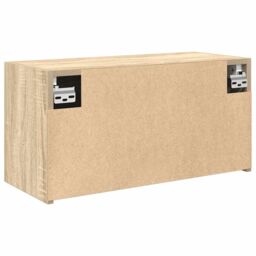 Berkfield Home Bathroom Wall Cabinet Sonoma Oak 60x25x30 cm Engineered Wood in Brown - Size: 60 x 25 x 30 cm - thumbnail 8