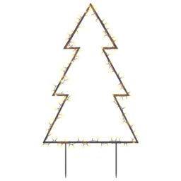 Berkfield Home Christmas Light Decoration with Spikes Tree 115 LEDs 90 cm in Black - thumbnail 2