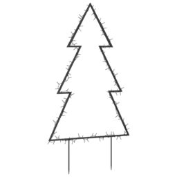 Berkfield Home Christmas Light Decoration with Spikes Tree 115 LEDs 90 cm in Black - thumbnail 4