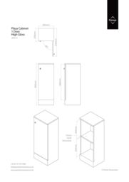 Orsina Aspen Cabinet Basin & Under Sink Small Cabinet Set in White - thumbnail 2