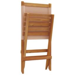 Berkfield Home Garden Chairs 2 pcs Taupe Solid Wood Acacia & Fabric - thumbnail 8