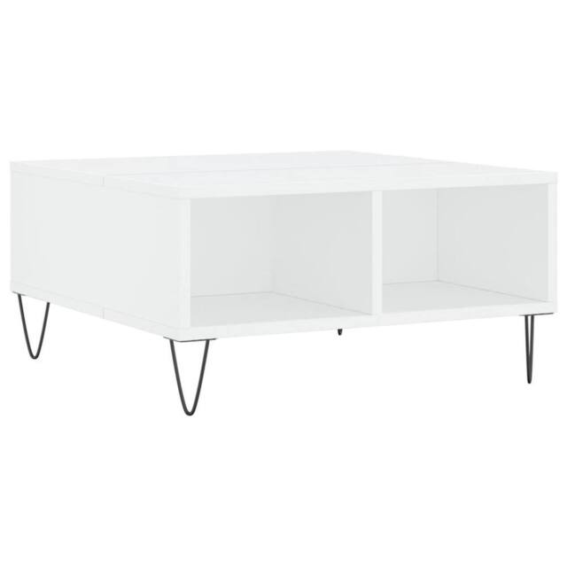 Berkfield Home Coffee Table White 60x60x30 cm Engineered Wood - Size: 60 x 60 x 30 cm - image 1