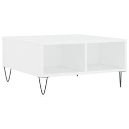 Berkfield Home Coffee Table White 60x60x30 cm Engineered Wood - Size: 60 x 60 x 30 cm - thumbnail 6