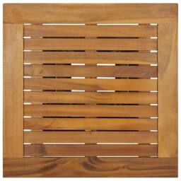 Berkfield Home Bar Table Grey 60x60x110 cm Poly Rattan & Solid Acacia Wood - Size: 60 x 60 x 110 cm - thumbnail 4