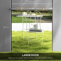 OUTSUNNY 3x3(m) or 3x6m Pop Up Gazebo Side Panels Replacement, 2 Pack in Light Grey - thumbnail 5
