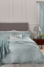 1951 'Atea' Cotton Duvet Cover Set in Duck Egg Blue - Size: King