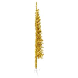 Berkfield Home Slim Artificial Half Christmas Tree with Stand Gold 120 cm - thumbnail 4