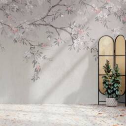 Superfresco Easy Blossom Trail Grey Print To Order 3m x 2.8m Mural - thumbnail 1