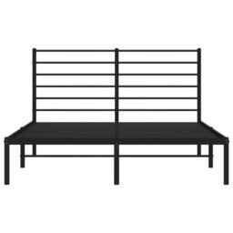 Berkfield Home Metal Bed Frame with Headboard Black 140x190 cm - thumbnail 6
