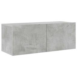 Berkfield Home Modern 4 Piece TV Cabinet Set Concrete Grey Engineered Wood - thumbnail 5