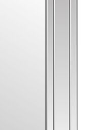 MirrorOutlet Langley All Glass Modern Bevelled Wall Mirror 100 x 70 CM in Silver - Size: 1 Pack - thumbnail 5