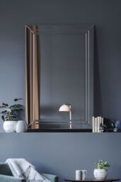 MirrorOutlet Langley All Glass Modern Bevelled Wall Mirror 100 x 70 CM in Silver - Size: 1 Pack - thumbnail 1