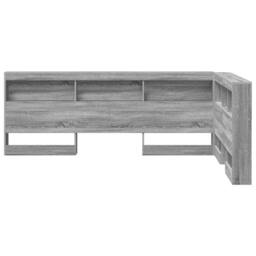 Berkfield Home Storage Headboard with Shelf Grey sonoma 120 cm Engineered wood - thumbnail 6