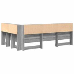 Berkfield Home Storage Headboard with Shelf Grey sonoma 120 cm Engineered wood - thumbnail 8