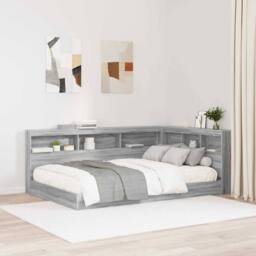 Berkfield Home Storage Headboard with Shelf Grey sonoma 120 cm Engineered wood - thumbnail 2