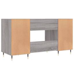 Berkfield Home Elegant Desk Grey Sonoma 140x50x75 cm Engineered Wood - Size: 140 x 50 x 75 cm - thumbnail 8