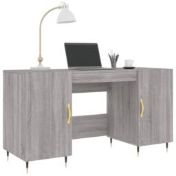 Berkfield Home Elegant Desk Grey Sonoma 140x50x75 cm Engineered Wood - Size: 140 x 50 x 75 cm