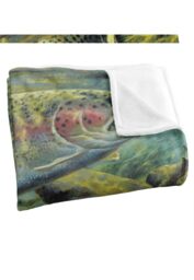 Wild Wings Rainbow Trout 2 Silky Touch Super Soft Throw Blanket 152 X 127 cm in White - thumbnail 3