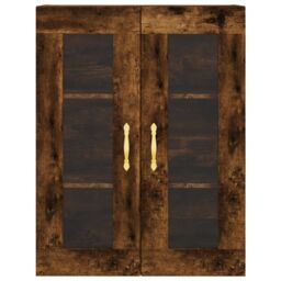 Berkfield Home Wall Mounted Cabinets 2 pcs Smoked Oak Engineered Wood in Brown - thumbnail 6
