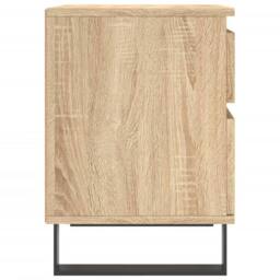 Berkfield Home Modern Bedside Cabinet Sonoma Oak 40x35x50 cm Engineered Wood in Light Oak - Size: 40 x 35 x 50 cm - thumbnail 7