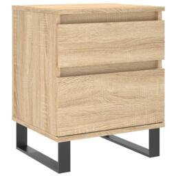 Berkfield Home Modern Bedside Cabinet Sonoma Oak 40x35x50 cm Engineered Wood in Light Oak - Size: 40 x 35 x 50 cm - thumbnail 3