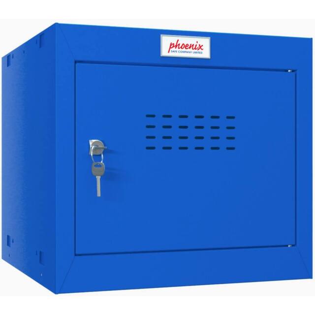 Phoenix Safe Company Size 1 Blue Cube Locker with Key Lock, CL0344BBK, 44 Liters - Size: 300 cm x 90 cm - image 1