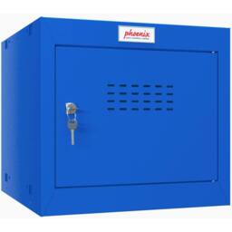 Phoenix Safe Company Size 1 Blue Cube Locker with Key Lock, CL0344BBK, 44 Liters - Size: 300 cm x 90 cm