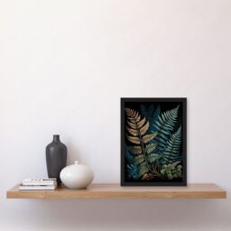 Artery8 Detailed Botanical Illustration Fern Frond Species Artwork Framed Wall Art Print A4 in Black - thumbnail 2