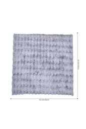Living and Home Sleek Textured Plush Sofa Cover in Light Grey - Size: 90 cm x 90 cm - thumbnail 7